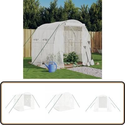 Vidaxl - Gewächshaus mit Stahlrahmen Weiß 4 m² 2x2x2 m - Gehäuse - Gewächshaus - Gartenhaus Image