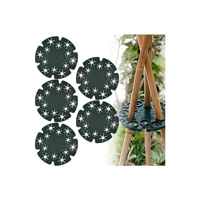 Linghhang - 5 Stück Duftwicken-Stütze, 12 Löcher, Wigwam-Griffhalter, Bambus-Rohrgriff, Image