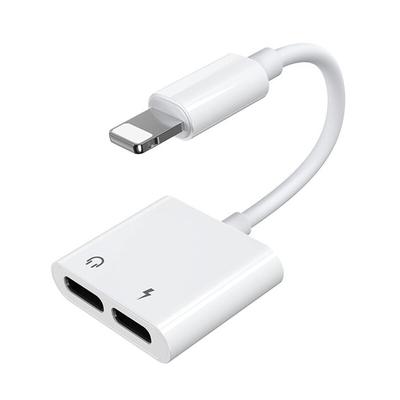 iPhone Lightning Kopfhörer-Splitter-Adapter – 2x Lightning weiß Image