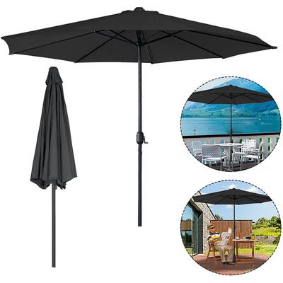 350cm Sonnenschirm Alu mit Handkurbel uv Schutz 40+ - Gartenschirm Terrassenschirm Marktschirm für Image
