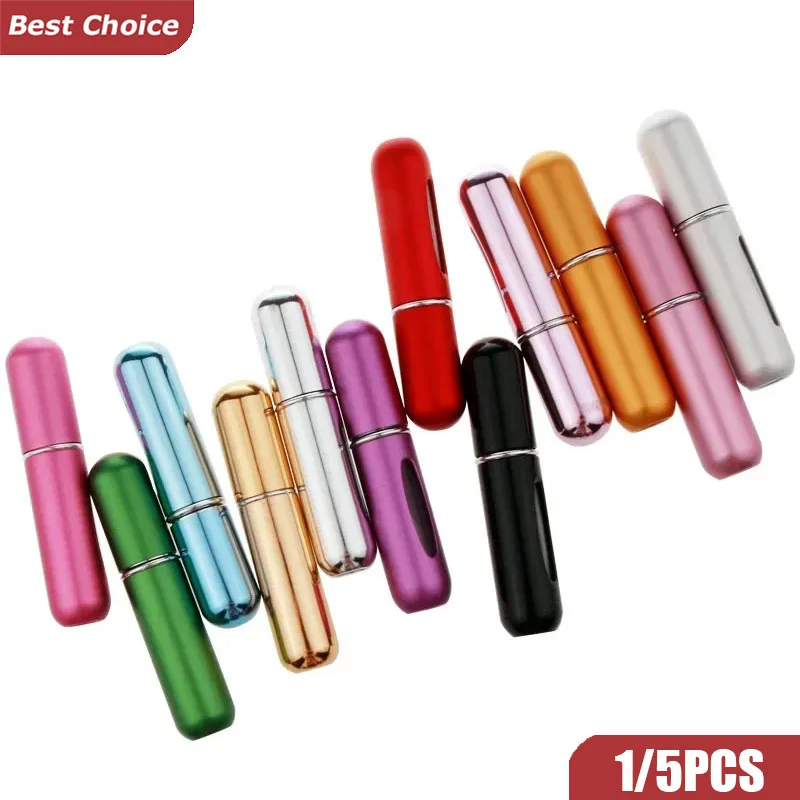 1/5PCS Parfüm Zerstäuber Tragbare Flüssigkeit Kosmetik Behälter Reisen Mini Alkohol Parfüm Nachfüllbare Flaschen Leere Spray Bott Image