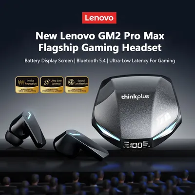 Neue Lenovo GM2 Pro Max Drahtlose Bluetooth-Kopfhörer Gaming-Kopfhörer mit geringer Latenz, Image