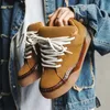 Designer Herren Skateboard Schuhe Wildleder Leder Braun Sneakers Männer Plattform Schuhe Original