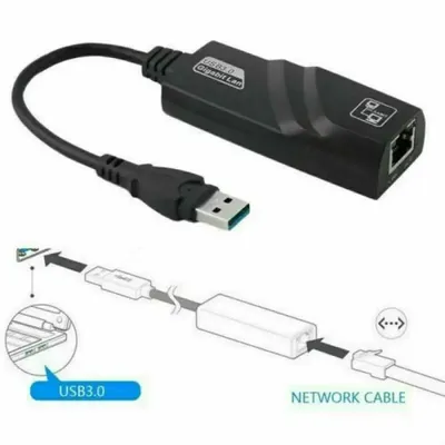 10/100/1000 Mbit/s USB 3.0 verkabelte Netzwerkkarte USB zu RJ45-Anschluss Gigabit LAN Ethernet Image
