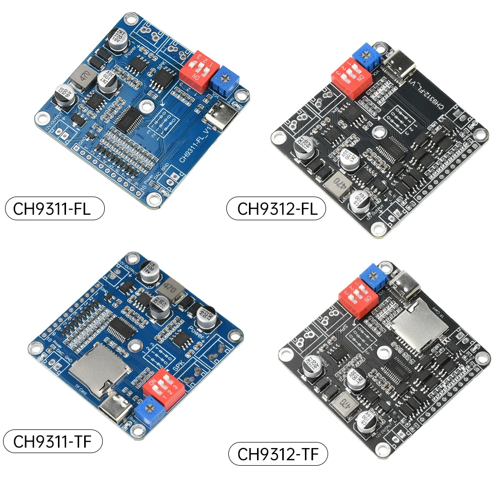 DC 6–35 V, 20 W, 10-Kanal-One-Steuerungs-Audiomodul, Hochleistungs-Sprach-MP3-Wiedergabemodul, 8 MB Speicher/Stecker, TF-Kartenmodul Image
