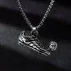 Fußball Schuh Anhänger Halskette Jungen Vintage Silber Farbe Hip Hop Punk Sport Stil Edelstahl Kette
