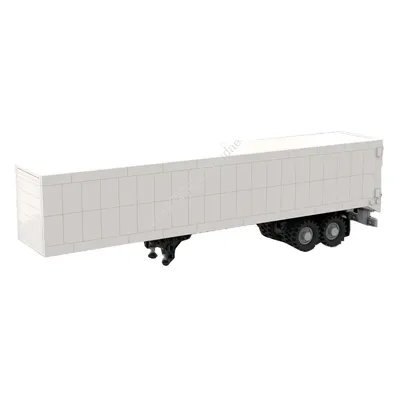 421PCS MOC Stadt Transport Fracht lkw 53ft Dryvan Anhänger Modell Bausteine Ziegel DIY Kreative Image