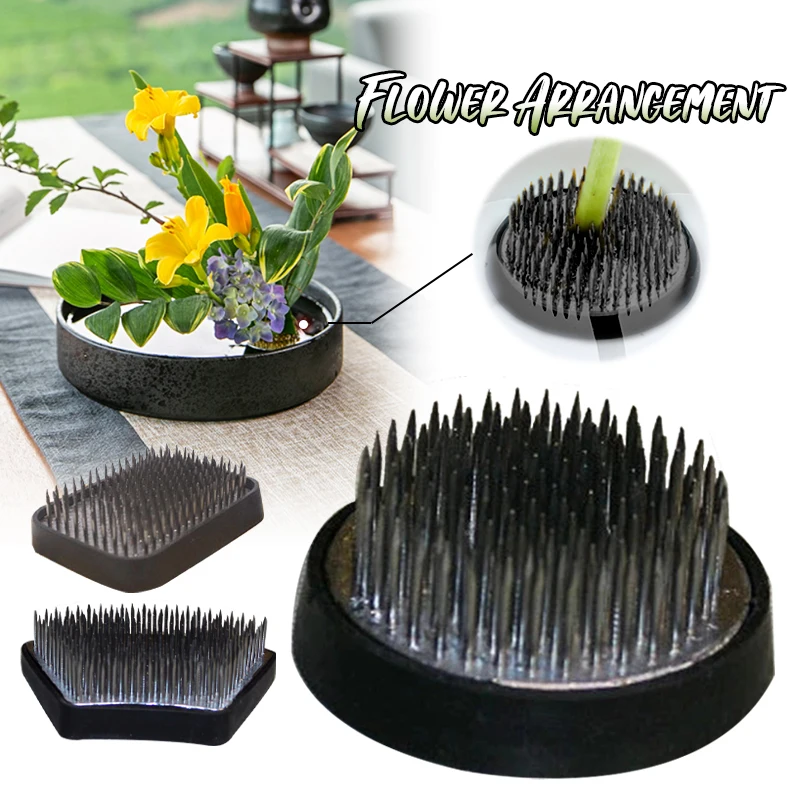 Japanische Blume Anordnung Pin Nadel Ikebana Kenzan Blume Frosch Kunst Feste Anordnung Werkzeug Garten Dekor Blumentopf Basis Halter Image