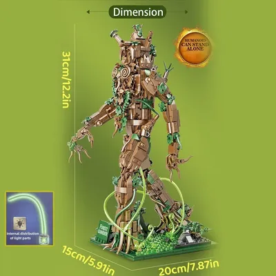 Kreativer technischer Montagemodellbausatz Forest Guardian MOC Bausteine Set STEM Lernspielzeug Image