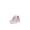 Lauflernschuh ECCO "SP.1 LITE INFANT", Kinder, Gr. 26, rosa, Leder, Textil, casual, Schuhe, Babyschuh, Klettschuh, Sneaker mit praktischen Klettriemchen