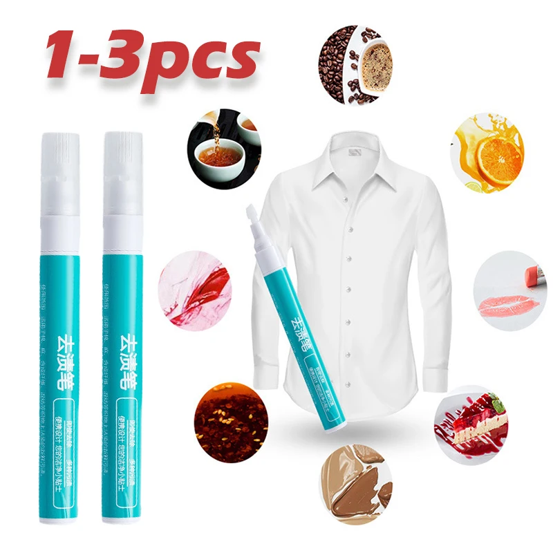1-3 stücke Magie Kleidung Fleck Entfernung Stift Waschen Kostenloser Öl Rotwein Fleck Entferner Marker Stift Für Kleine fettige Schmutz Auf T-Shirt Image