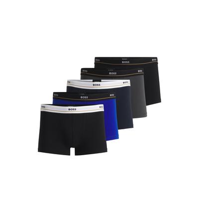 Trunk BOSS "Trunk 5P Essential", Herren, Gr. XXL (56), bunt (open miscellaneous 986), Jersey, Obermaterial: 95% Baumwolle, 5% Elasthan, unifarben, eng, Unterhosen, mit elastischem Bund Image