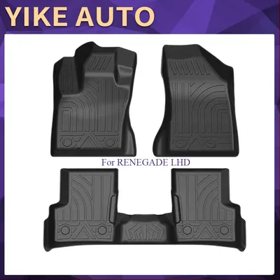 Auto Car Floor Mats For Jeep RENEGADE LHD 2016-2023 All-Weather TPE Foot Mats Odorless Pad Tray Mat