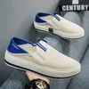 Canva Herren-Sommer-2024, neue Slip-On-Casual-Sneaker, weiche Sohle, Skateboard-Schuhe, Stoffschuhe, einfach zu tragende flache Herrenschuhe