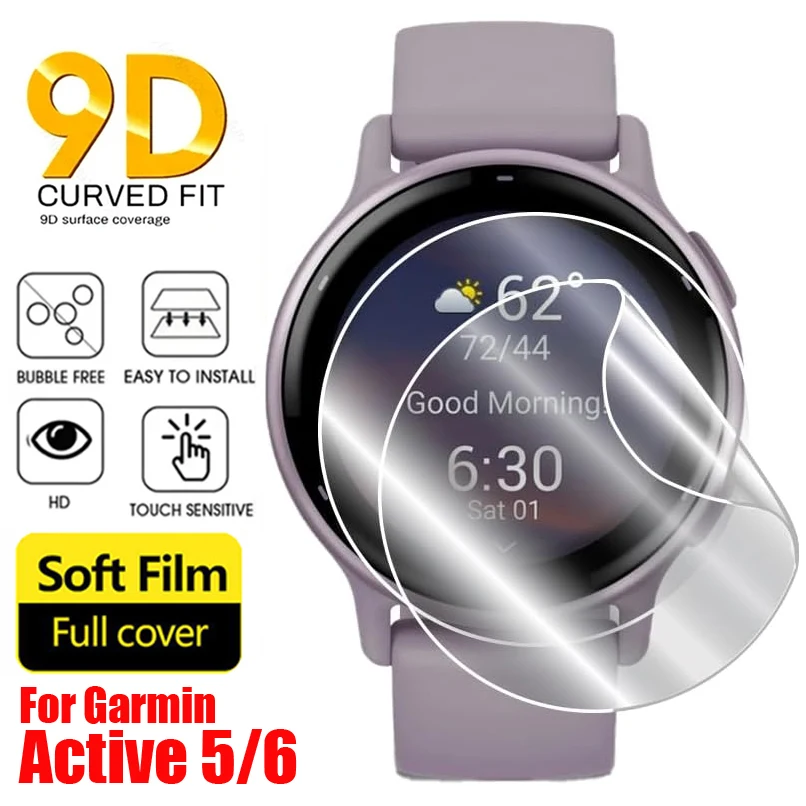 1–10 Stück Hydrogelfolie für Garmin Vivoactive 6/Vivoactive 5, Displayschutzfolie, schützende Uhrenabdeckung für Garmin Active 6/Active 5 Image