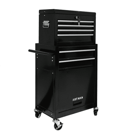 ARTMAN 6-Drawer Rolling Tool Chest with Wheels and Drawers Sliding Metal Drawer Rolling Tool Storage Cabinet Removable Toolbox Organizer for Workshop Garage