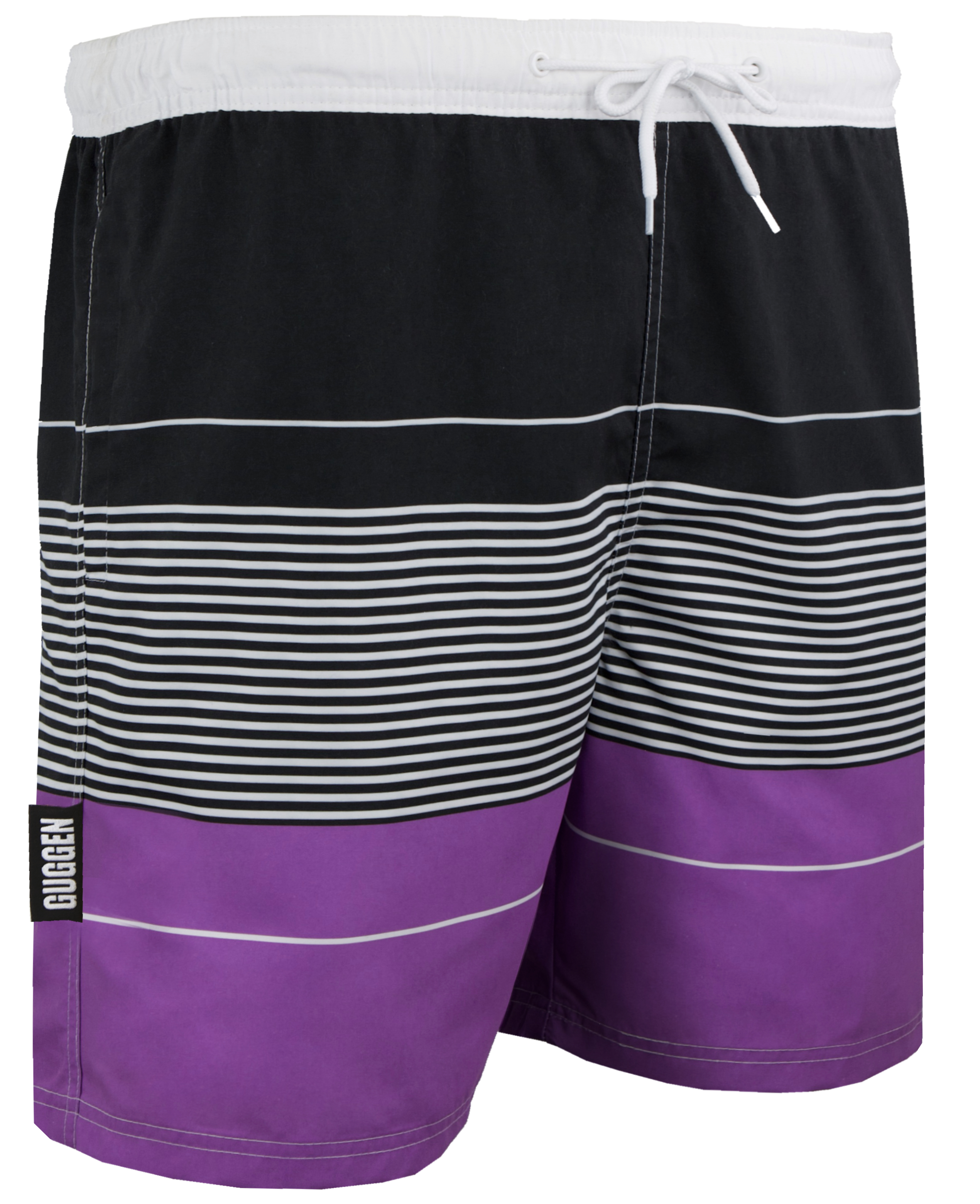 Herren Badehose mit Muster Streifen Lila Image