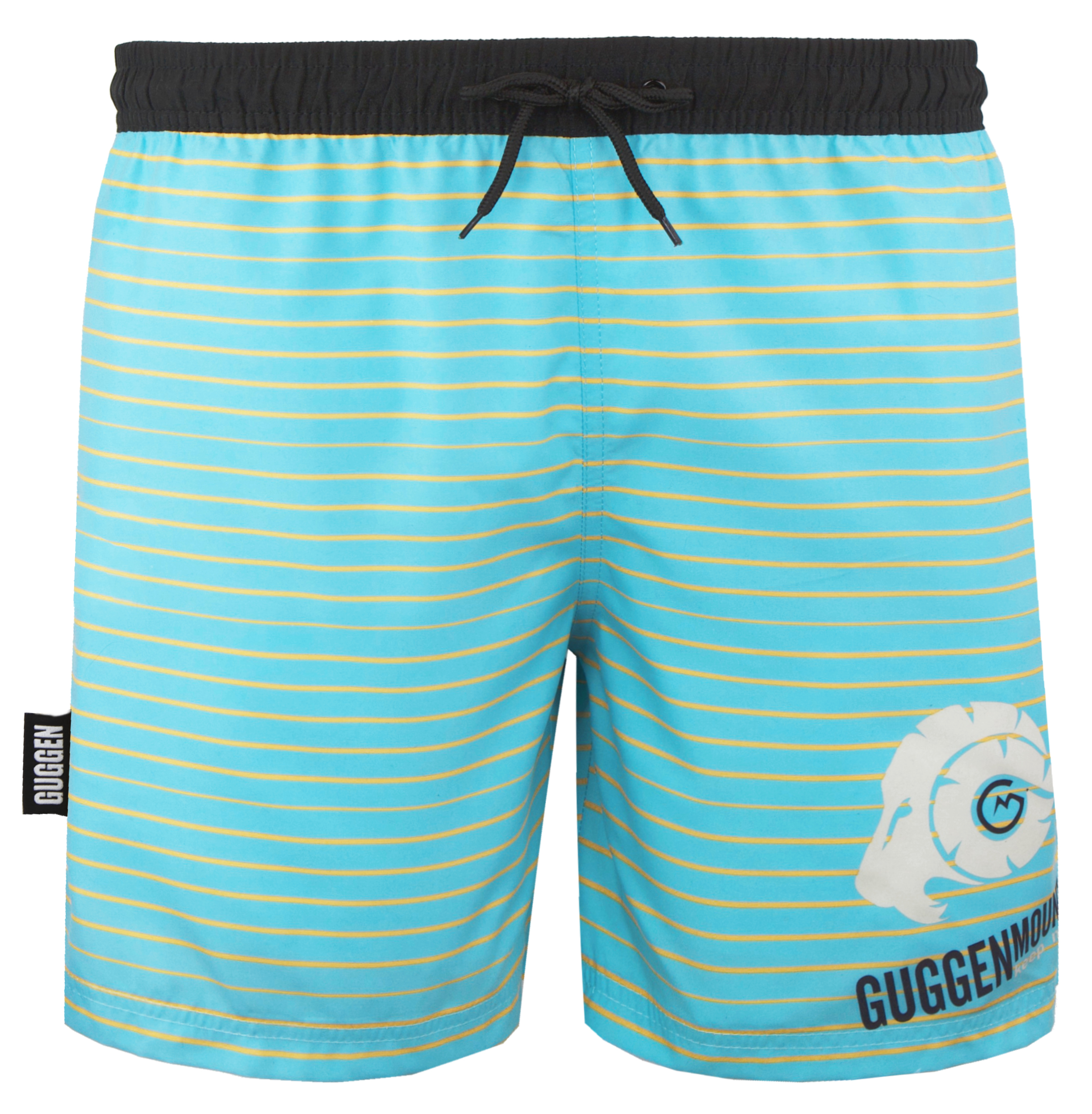 Herren Badehose mit Muster Streifen Gelb Image