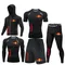 Abbigliamento sportivo Red Bull, tuta fitness set 4 pezzi, abbigliamento sportivo a compressione,
