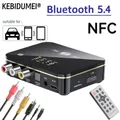 Adattatore audio NFC Bluetooth 5.4 Trasmettitore ricevitore wireless AUX RCA da 3,5 mm Adattatore musicale ottico/coassiale per TV PC Altoparlante per auto