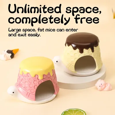 Dessert Series Ceramic Hamster House Small Animal Cage Landscaping Supplies Rat Accesorios Pygmy