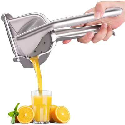 Portable Lemon Squeezer Stainless Steel Manual Citrus Juicer Fresh Orange Juice Extractor Hand Free