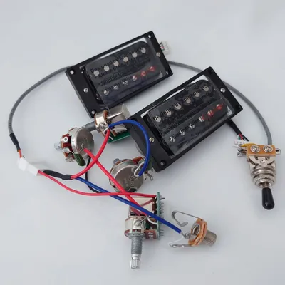 Guitar Pickups Humbucker Pickups Set with 2V2T 4C Push Pull Wiring Harness For SG Guitar Replacement