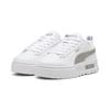 Sneaker PUMA "Mayze Glitter Sneakers Mädchen", Kinder, Gr. 30, weiß (weiß silber metallic), Obermaterial: Synthetik, Textil; Futter: Textil; Innensohle: Textil; Laufsohle: Gummi, Schuhe