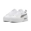 Sneaker PUMA "Mayze Glitter Sneakers Mädchen", Kinder, Gr. 37.5, weiß (weiß silber metallic), Obermaterial: Synthetik, Textil; Futter: Textil; Innensohle: Textil; Laufsohle: Thermoplastischer Gummi, Schuhe