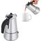 Cafetière Moka en acier inoxydable pour cuisinière, cafetière expresso, percolateur, cafetière