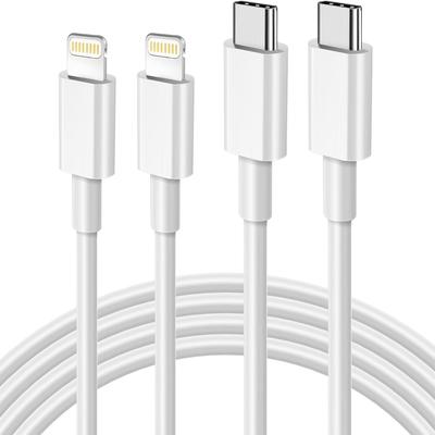 TEMU 20w Super Fast Charger Type C To Lightning Type C Charging Cord For Iphone 14 11/mini/pro//ipad 8/ 1m/39.37inch 5pcs/3pcs/2pcs/1pc Image