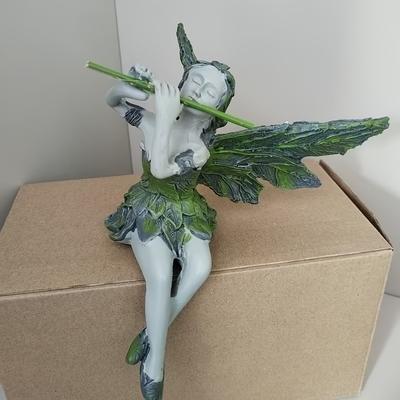 TEMU Flute Fairy Resin Sculpture - Whimsical Garden Decor With Theme, Hand-painted Wedding & Patio Ornament, Gift For (outdoor Garden Art), Garden Art Piece | Whimsical Fairy Design | , Garden Decor Image