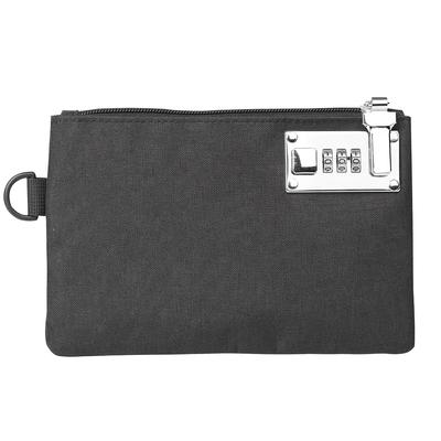 TEMU 1pc Lockable Polyester Locking Bank Bag Adjust Coin Purse For Cash, Jewelry Passport Credit Cards And Valuable Storage Cash Bag Image
