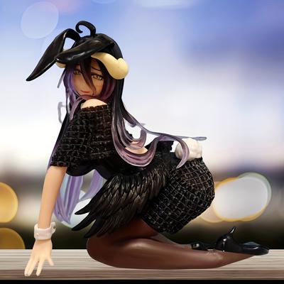 TEMU Pvc Anime Figurine Kneeling Rabbit Ear Pendant Desktop Decoration, Pvc Material, For Adult Collectible, Holiday Gift, Home Decoration Image