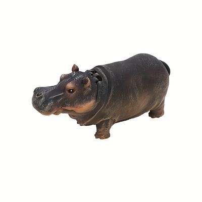 TEMU Abs River Hippo Bubble Decor For Aquarium - Fun Oxygenation Feature, Realistic Water , Ideal For Home Or Office Aquariums, Aquarium Decoration | Atmosphere | Detailed Texture, Hippo Decor Image