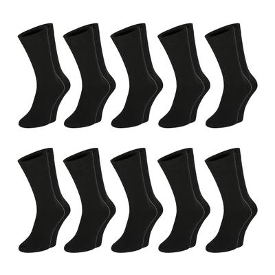TEMU 10 Pairs Of Chili Lifestyle Business Socks Men,, Without Rubber Pressure, Black 39-42 / 43-46 Image