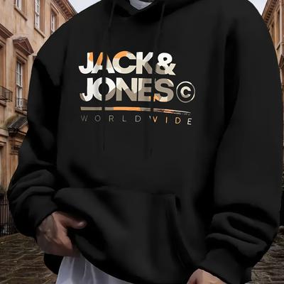 TEMU Printed Hoodie For Men, Suitable 18-40 Image