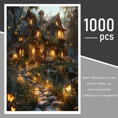TEMU 1000pcs For Adults - , Thick & Pieces - Diy Art Deco Frameless , Ideal Birthday Gift For Image