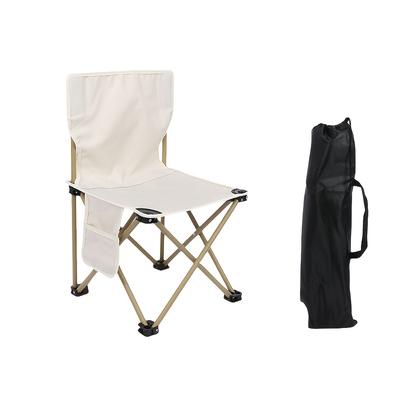 TEMU 1pc Folding Camping Chair For Small People, Suitable For Fishing, Hiking, Picnic, Lawn, Concerts, Ultra Lightweight Compact Camping Chair Image