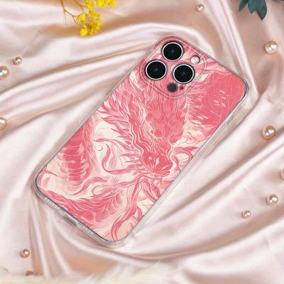 TEMU Dragon Printing Pattern Clear Phone Case For Iphone 15 14 11 Pro Max 12mini Xr Xs X Xsmax 7 8 6 6s Plus Se2020/2022 Luxury Transparent Fall Protection Cover Image