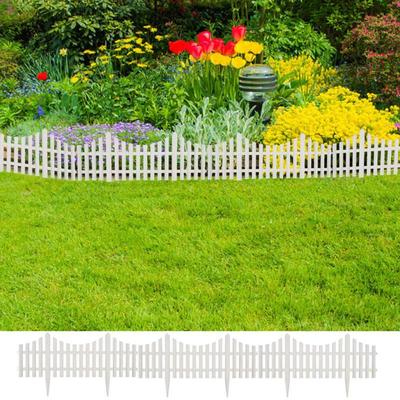 TEMU Decorative Garden Fence, Lawn Edging 17pcs White 10 M Image