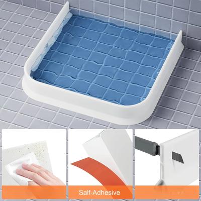 TEMU 2. Tall Foldable Self-adhesive Shower Door Water Barrier - Durable Waterproof Splash Guard For , Dry-wet Image