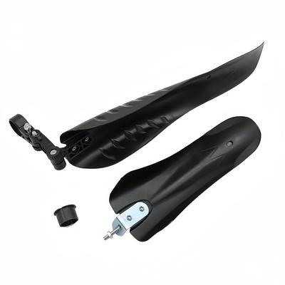 TEMU 2pcs Bike Mudguards - Sleek Aerodynamic Design, Durable Bicycle Fenders For Rain And Protection, Includes Mounting Hardware Image