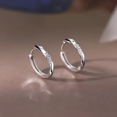 TEMU Stylish 925 With, Featuring A Small Size And Silver Plating, Or Special Occasions. An Ideal Valentine's Day Gift For Women Image