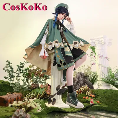 CosKoKo Venti Cosplay Spiel Genshin Impact Kostüm Derivatives Produkt Barbatos Apple Toast Hübsche Image