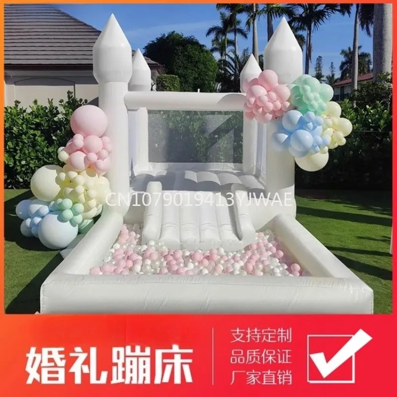 Neue aufblasbare schloss luftspringen bett haushalt trampolin kleine schwimmbad springen raum familie kinder aufblasbare haus