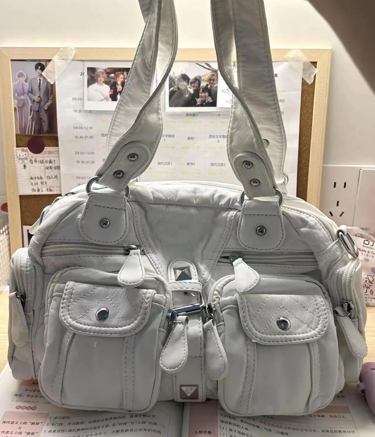 JIAERDI Heißer Mädchen Weiß Y2k Schulter Taschen Frauen Vintage Subkultur Leder Casual Handtasche Weibliche Harajuku Unterarm Tasche Geldbörse Neue