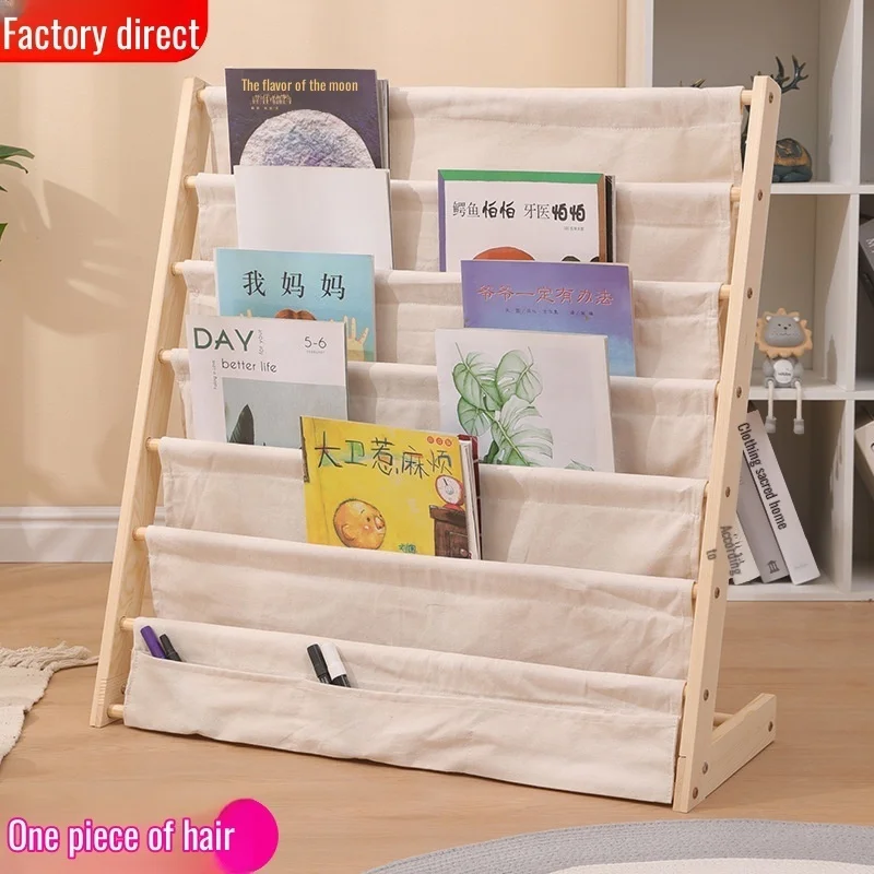 Haushalt Massivholz Boden Zu Decke Bücherregal Abnehmbare Multi-Schicht Lagerung Bücherregal Kinder Bilderbuch Lagerung Rack