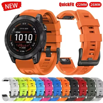 Silikon 22 26 mm Uhrenarmband für Garmin Fenix 7 7X Pro 6 6X 5 5X QuickFit Sportarmband für Fenix E Image