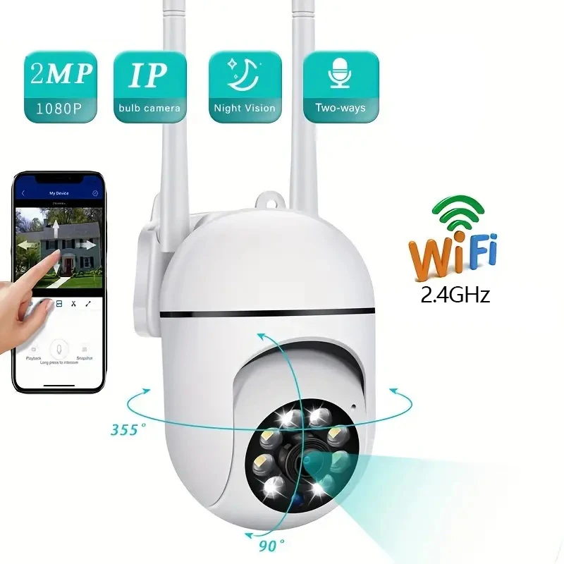 1080P Nachtsicht IP Kamera WiFi Outdoor Motion Tracking 2-Wege Audio Home Security Überwachung Kamera unterstützung TF Karte Image